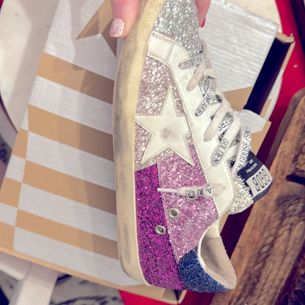 COPY - *Authentic*Purple Glitter Golden Goose - Picture 4 of 7